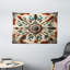 Winston Porter Rustic Wall Hanging Tapestry Feathers and Arrows Folk Art Redwood Teal Champagne-874492853