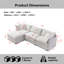 Canapé modulaire de 105 po en tissu de chenille rembourré de 105 po avec canapé à 3 places et repose-pieds-314615594