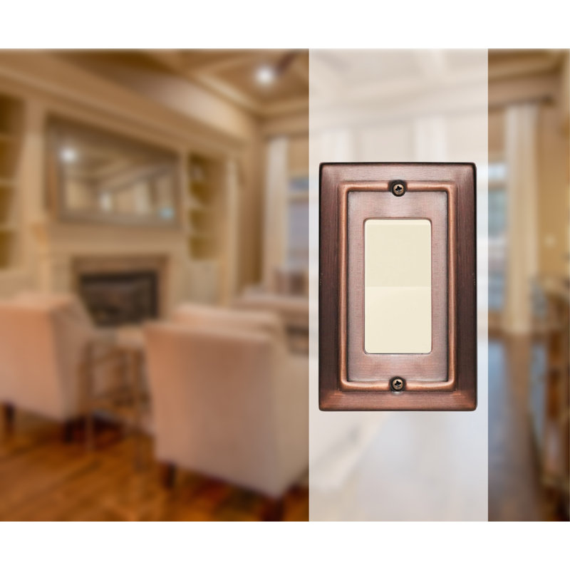 Architectural 1 - Gang Rocker Standard Wall Plate, Matte Black, 1