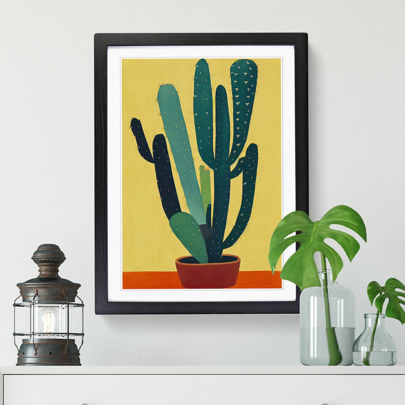 Cactus Cacti Vol.1 Framed Print, Black Framed, 46cm H x 34cm W x 2cm D