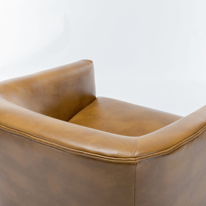 Fauteuil demi-tonneau pivotant Bevis, Chameau