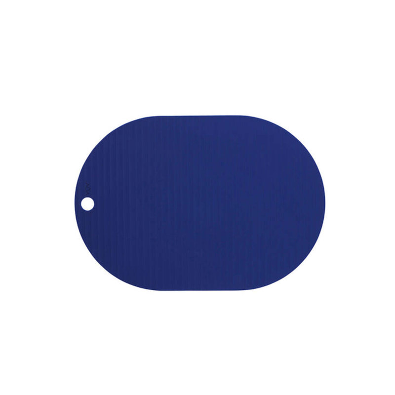 Ribbo Silicone Oval Placemats, Optic Blue