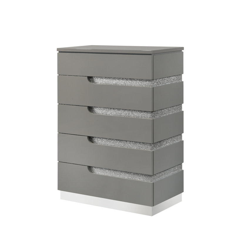 Coffres verticaux en bois Arielah Marchan, gris