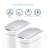 Ninestars Automatic Mothion Sensor ABS Slim Trash Can Combo set for Bathroom, 1.8Gal 7L each, 2 pack, White, DZT-7-2B