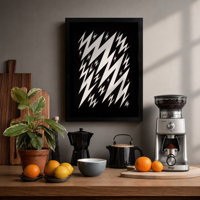 Electric Geometry Geometric - Framed Print