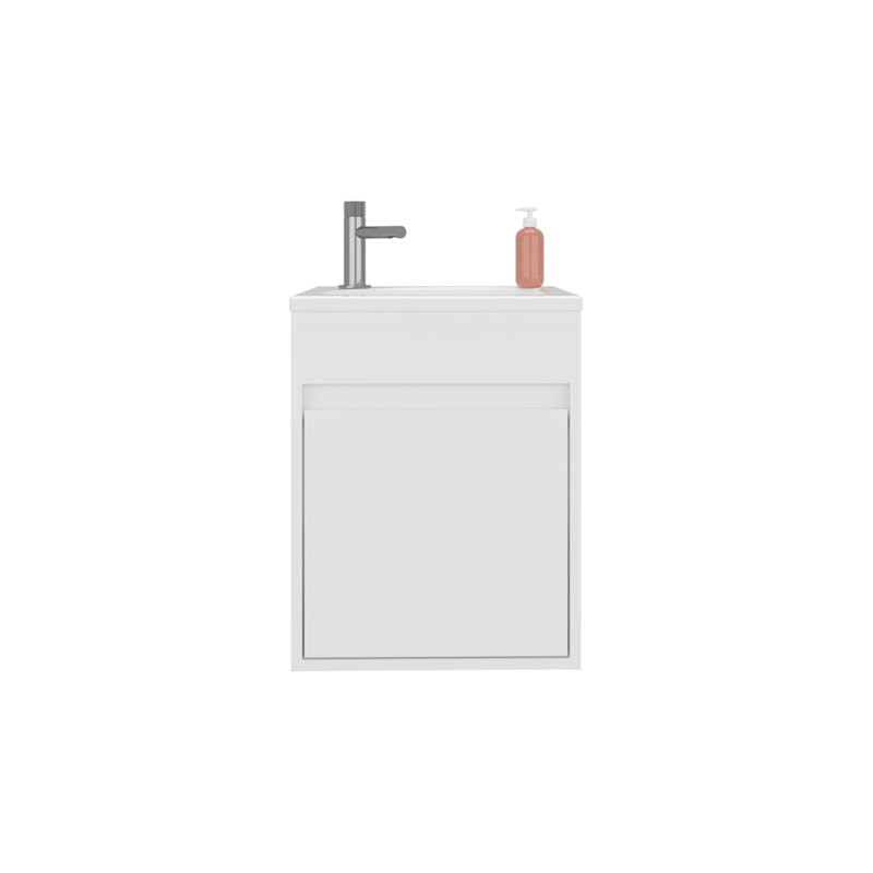 Lavabo pour salle de bain Sutcliffe, blanc, Blanc