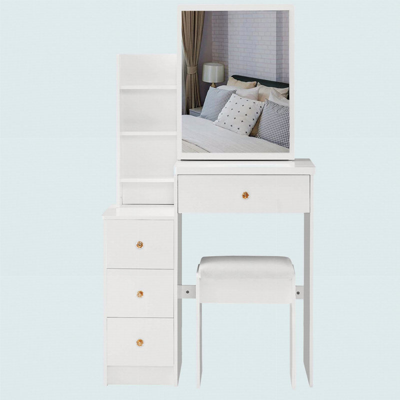 Tabouret de chevet 29,2 po, Blanc