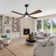 56 In. 4 Solid Wood Blades Indoor Ceiling Fan With Light Kit And Remote Control