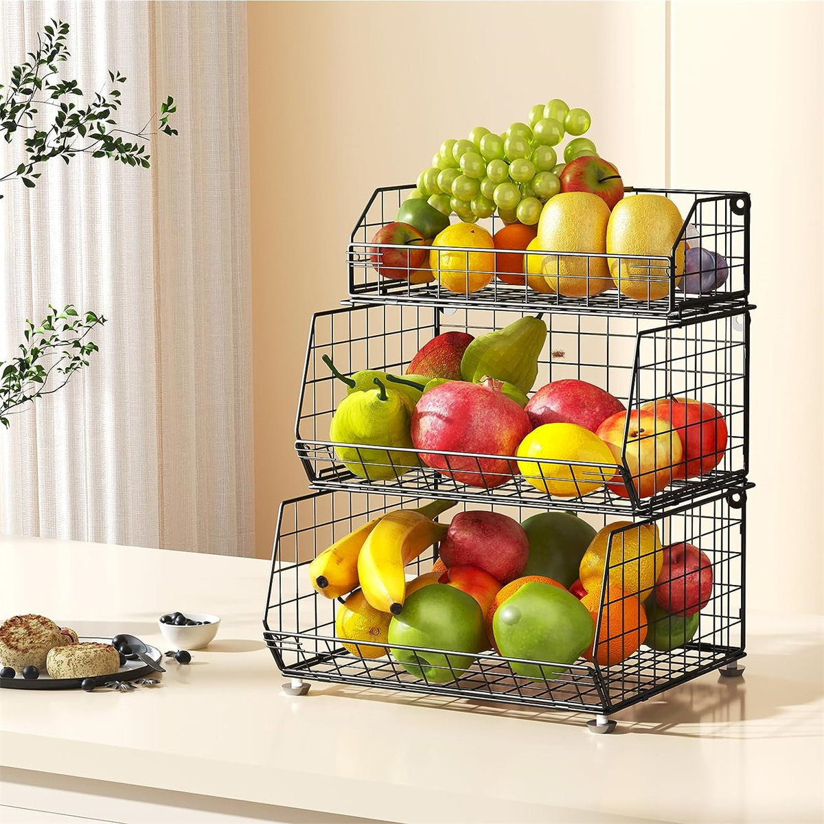 Metal/Wire Fruit Basket Kitchen Wildon Home
