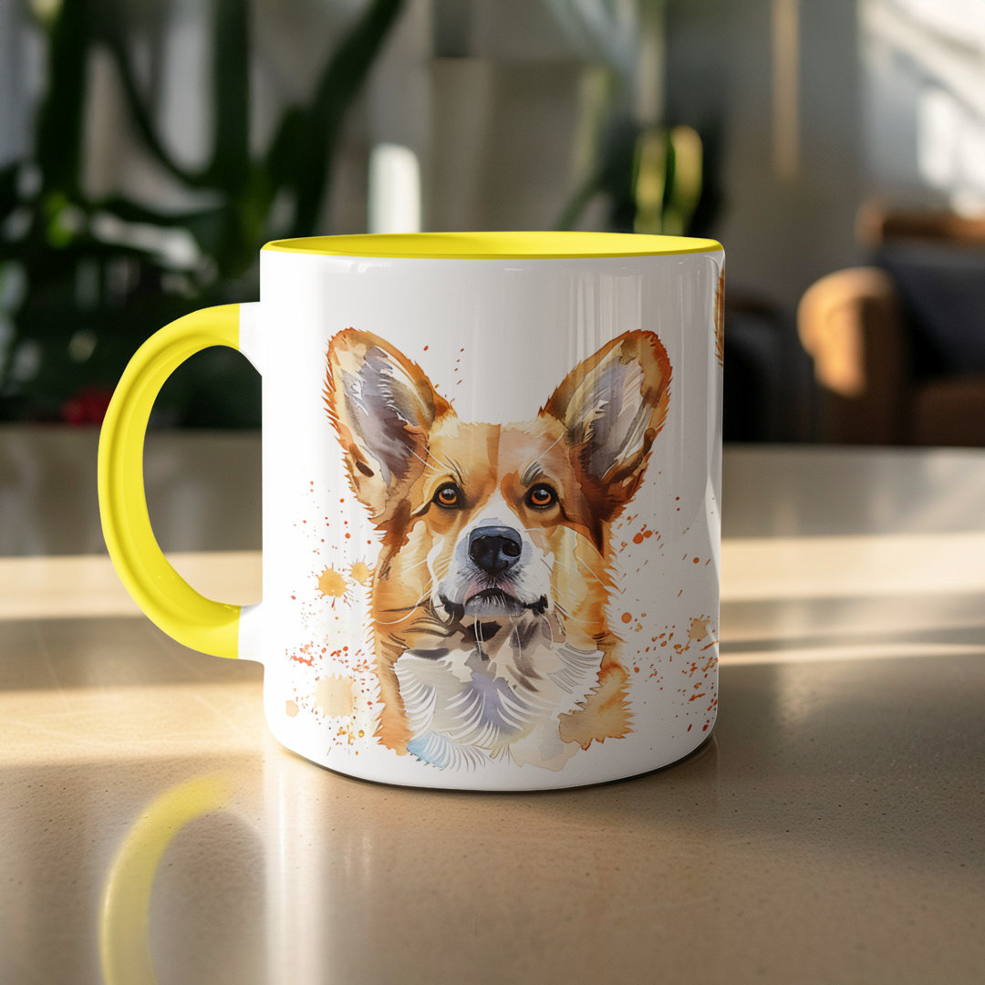 Watercolor German Shepherd Design 11oz Coffee Mug