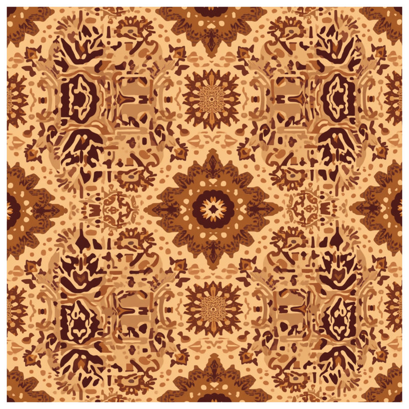 Couvre-lit matelassé beige à motif mandala toutes tailles, Grand lit