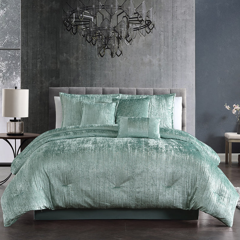 Riverbrook Home Turin Blush, King Comforter +  5 King Shams, Black