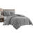 Harvard Gray Microfiber 3 Piece Comforter Set-562509416