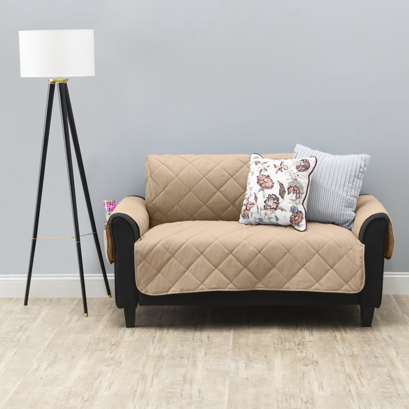 Housse pour coussin de meuble, Polyester / coton brun clair