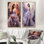 «Mauve Fashion Woman Ethereal Elegance Runway II», ensemble de 2 reproductions d'art mural mode