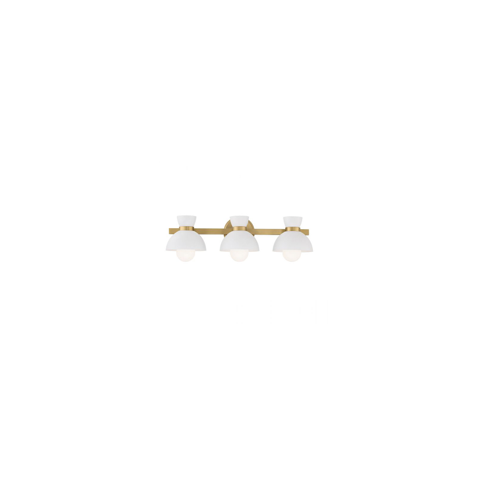 3-Light Bathroom Vanity Light, Natural Brass