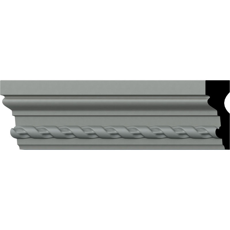 Windsor Rope White Polyurethane Crown Moulding Set
