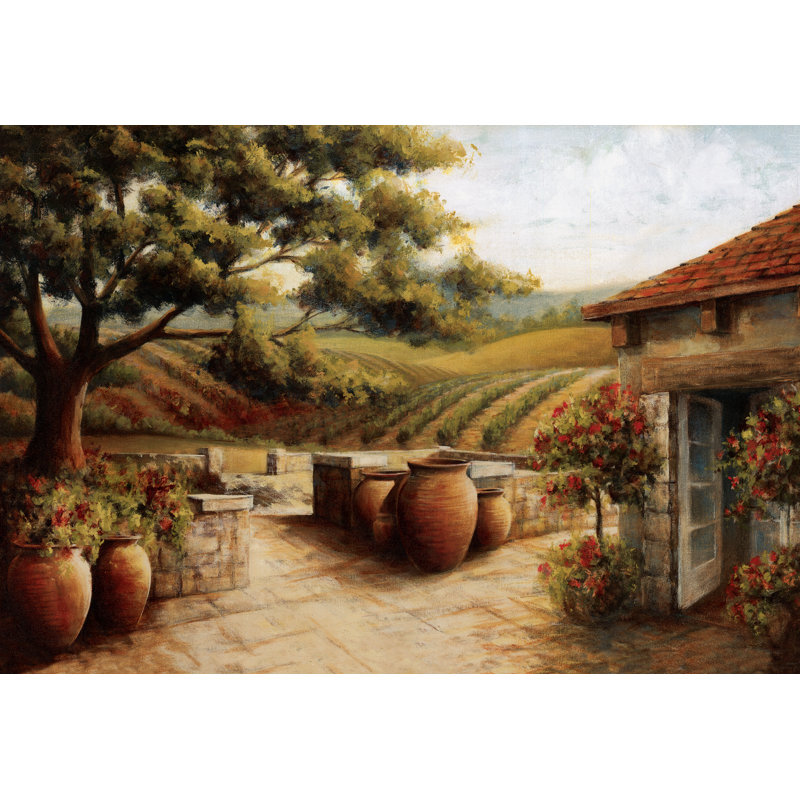 Farm With House - Wrapped Canvas Painting, 61cm H x 91cm W