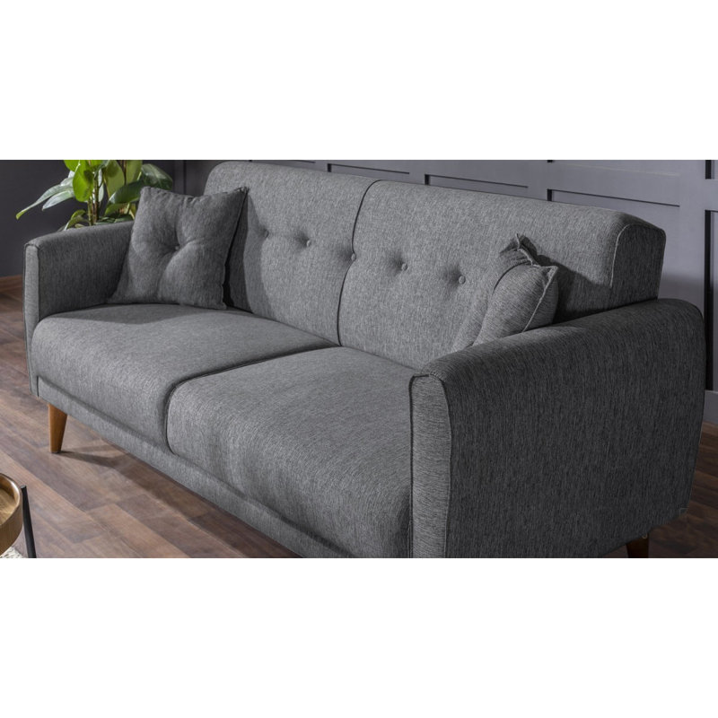 Ensemble de salon inclinable 2 pièces Sova, 100 % lin gris foncé