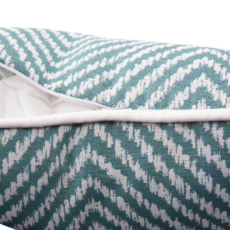  Polyester/Polyester Blend Throw Square Indoor/Outdoor Pillow Cover & Insert, Helm Teal, 20" x 20"