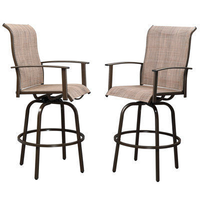 Tabouret de bar pivotant 2 pièces