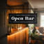 Plaque en métal «Open Bar» American Art Decor
