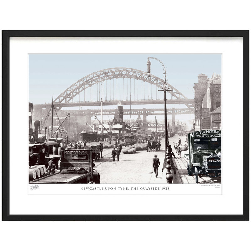 Newcastle Upon Tyne, The Quayside 1928 by Francis Frith - Single Picture Frame Print, 28cm H x 36cm W x 2.3cm D