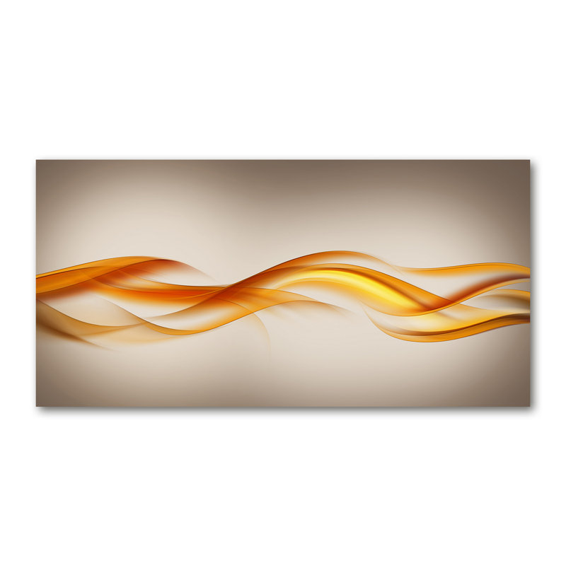Waves Abstraction - Wrapped Canvas Print, 60cm H x 120cm W