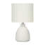 Lampe de table, conception de ruche en céramique crème 17 po, abat-jour tambour ivoire