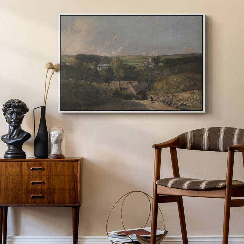 "Vintage Landscape -DXCII" sur toile, Blanc, H 27 po x l 41 po