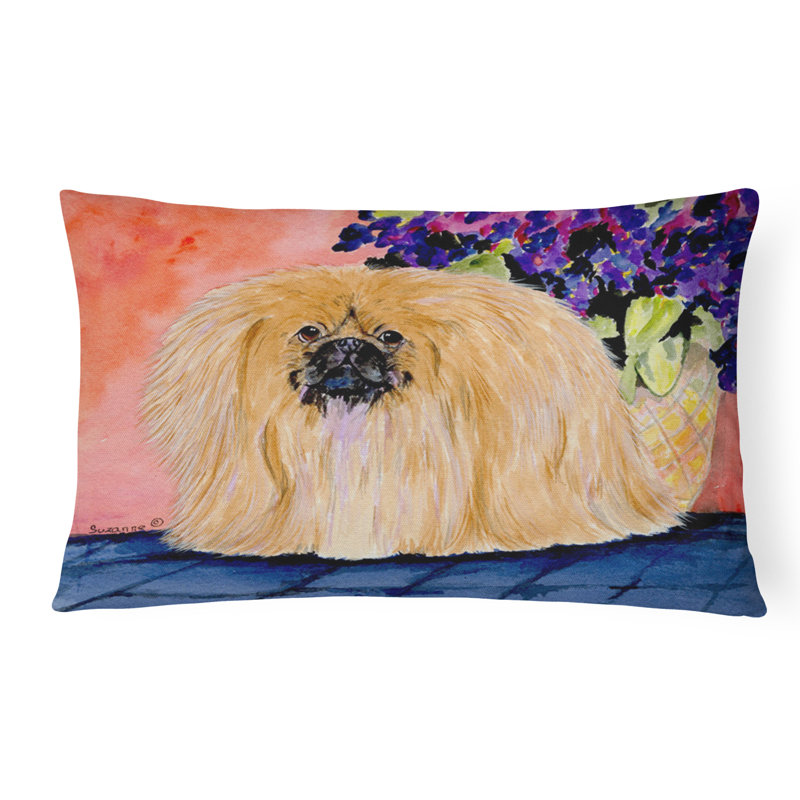Coussin décoratif intérieur/extérieur pékinois