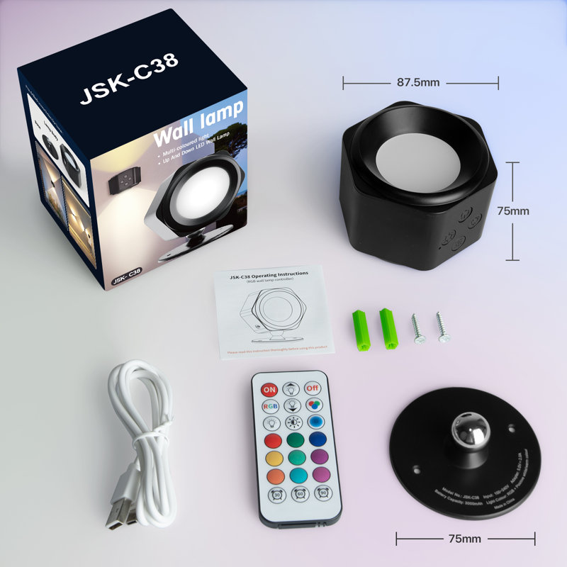 Wrought Studio™ Up & Down RGB Wall Light & Reviews | Wayfair