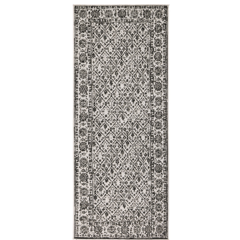 Curacao Flatweave Black Rug, Runner 80 x 250 cm