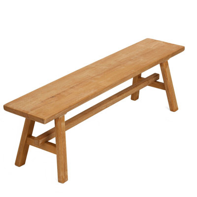 Solid Wood Bench, 39-inch Farmhouse Entryway Bench, Rustic Storage Bench for Indoor Use