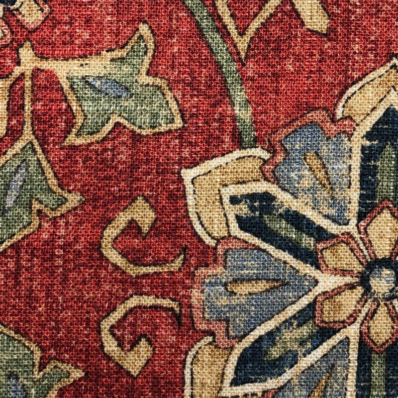 Melinda Red/Navy Floral Medallion Western Classic 27x27 inch Euro Sham