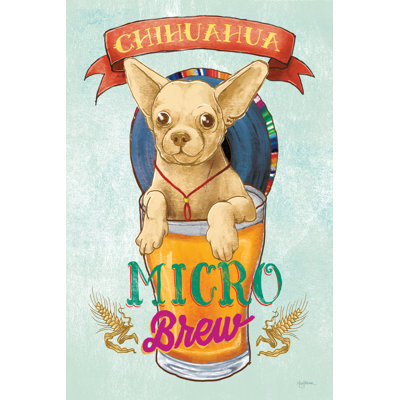 «Beer Dogs I» par Mary Urban - Reproduction de publicité sur toile tendue