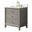 Meuble-lavabo autoportant à simple cuve 30 po avec plateau en marbre Caldwell-107663169-107663168-107663165