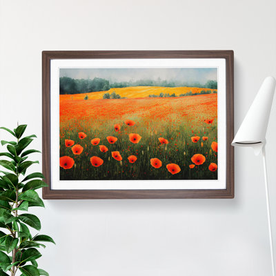 Poppy Field Watercolour Vol.3 - Framed Print