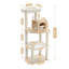 Tour pour arbres à chat à plusieurs niveaux avec poteaux à griffes recouverts de sisal, appartement confortable, hamac surdimensionné et aires de repos moelleuses