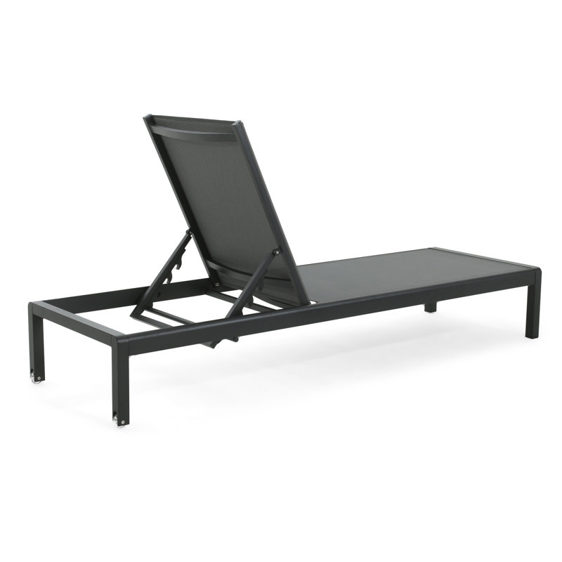 Cape Coral KD Chaise Lounge Blk (MP2) (Set Of 2), Gray, Black