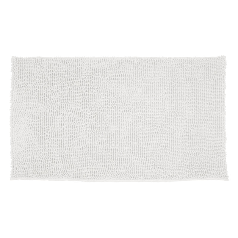 White Super Soft Absorbent Microfiber Bath Rug