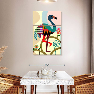 Motif flamant rose Brampt