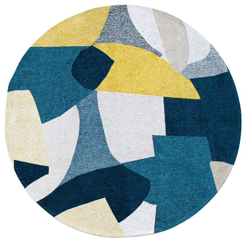 No Pattern And Not Solid Colour Area Rug, Round 240cm