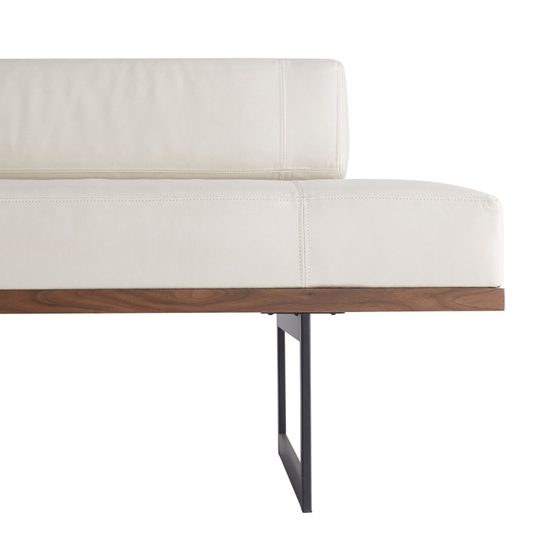 Tuck Leather Bench by Ray Booth