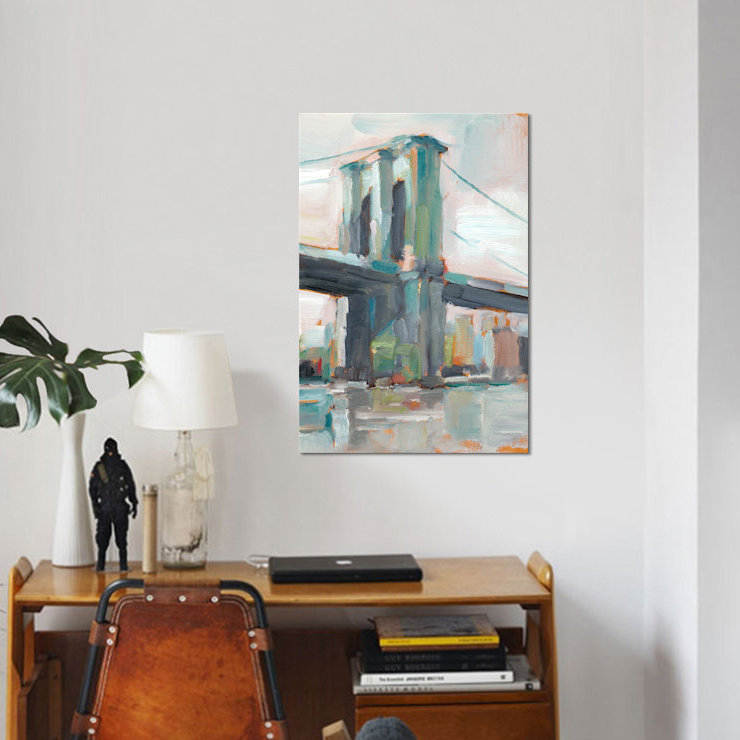 « bridge ii », reproduction sur toile, H 18 po x l 12 po x P 1,5 po, Pas de tapis, Toile tendue