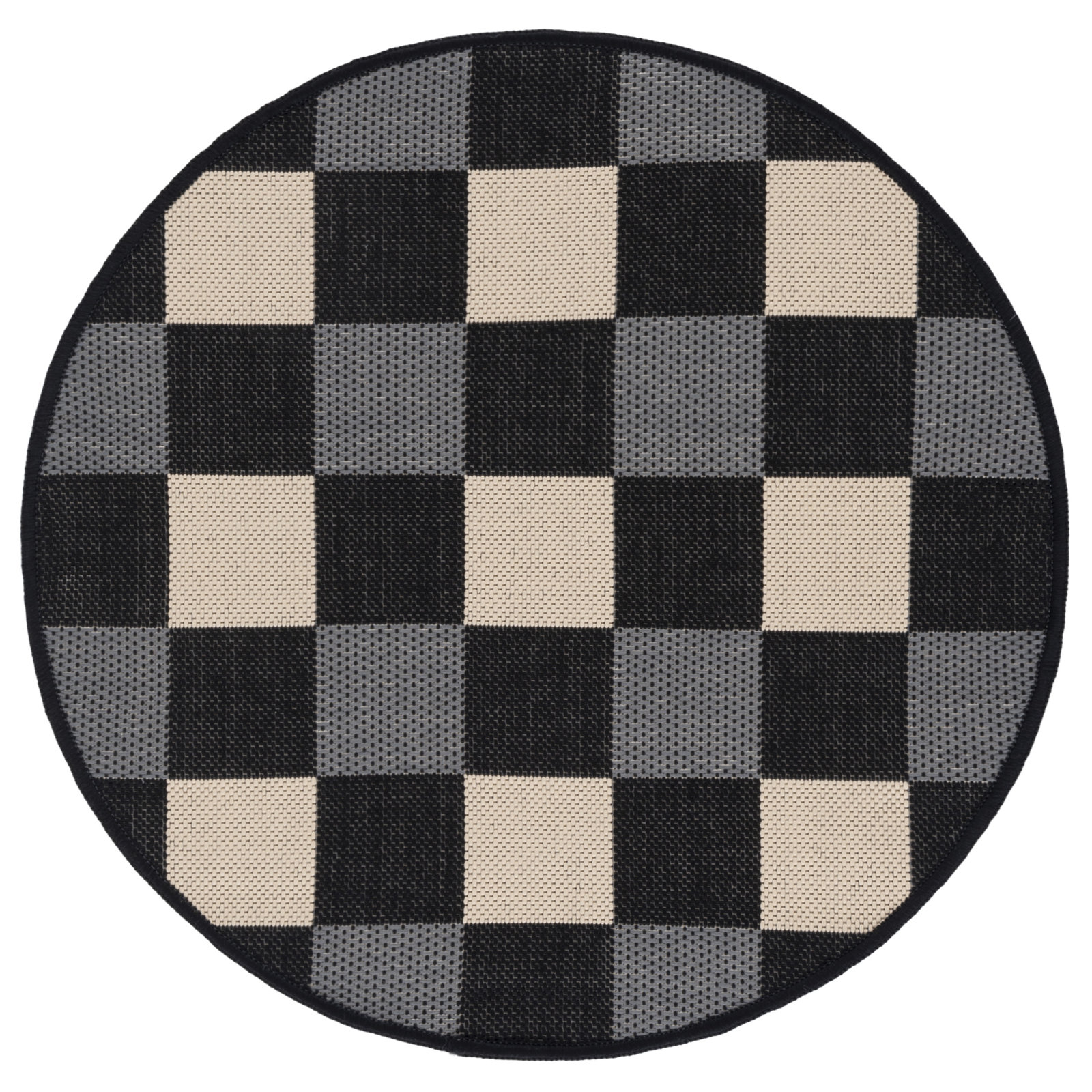 Mererid Geometric Outdoor Rug, Round 2'7"