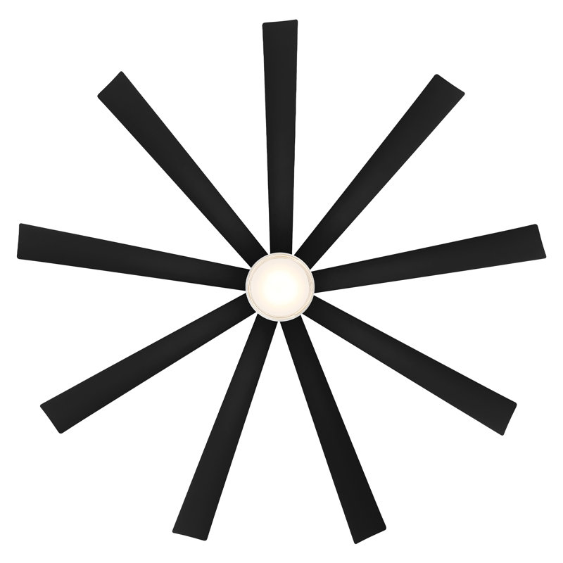 Wynd XL 72" Matte Black Smart Ceiling Fan with LED Light and Remote