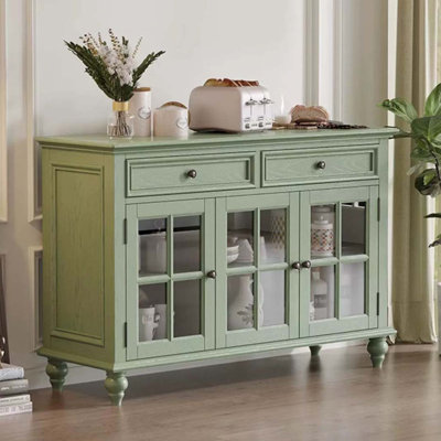 American-Style Country White Ash Wood Sideboard