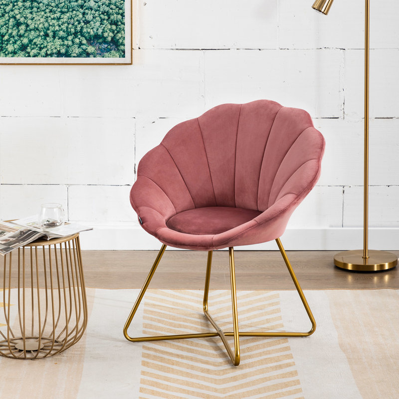 Fauteuil papasan de 28,25 po de largeur, Velours rose