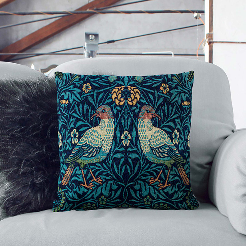 Floral Square Cushion, 40cm H x 40cm W x 15cm D